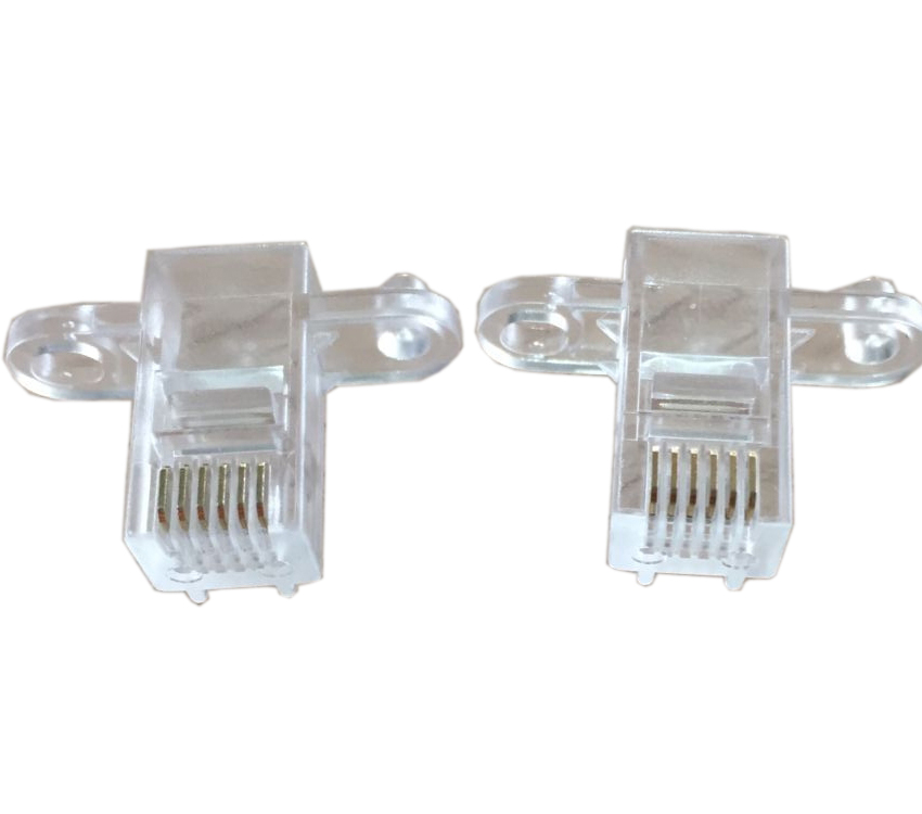 RJ11/RJ45網(wǎng)絡(luò)水晶頭6P6C 雙卡位 RJ11/RJ45網(wǎng)絡(luò)水晶頭6P6C 雙卡位