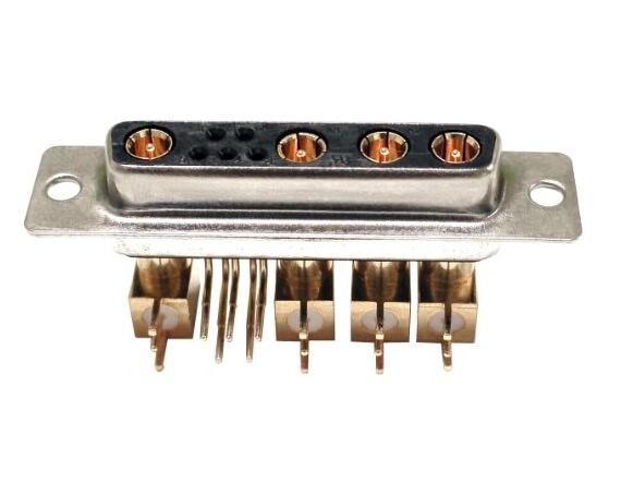 大電流 9W4 公頭 彎插板 黑膠連接器 大電流 9W4 公頭 彎插板 黑膠連接器