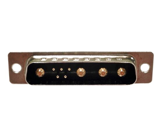 大電流 9W4 公頭 直插板 黑膠連接器 大電流 9W4 公頭 直插板 黑膠連接器