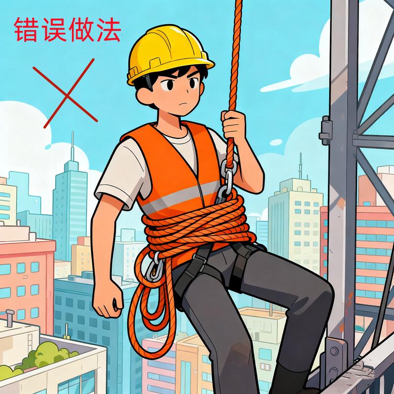 高處作業(yè)時，為什么不能將吊繩纏繞捆扎在身上